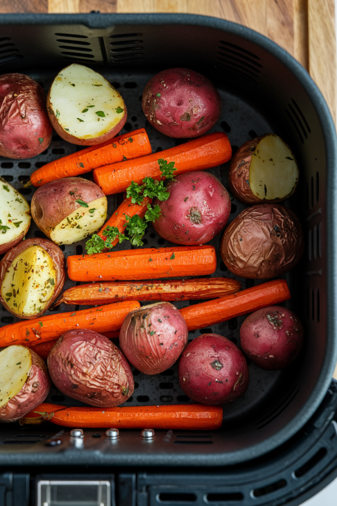 Simple Roasted Carrots and Red Potatoes in a Ninja Air Fryer