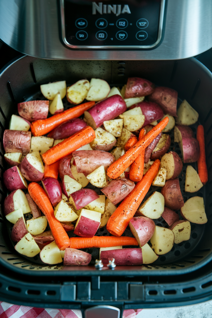 Simple Roasted Carrots and Red Potatoes in a Ninja Air Fryer